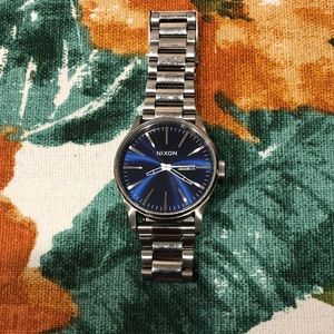 Nixon blue steel watch
